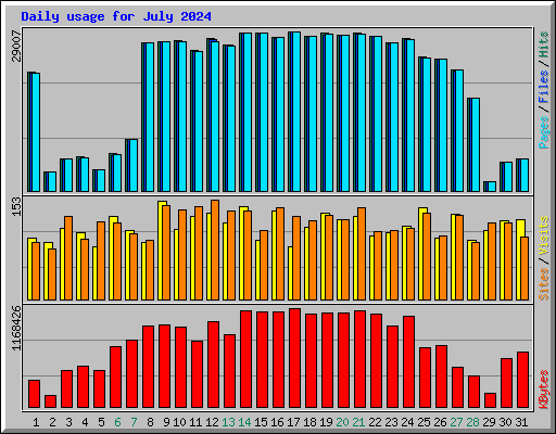 Daily usage for July 2024