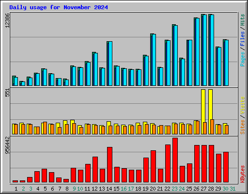 Daily usage for November 2024