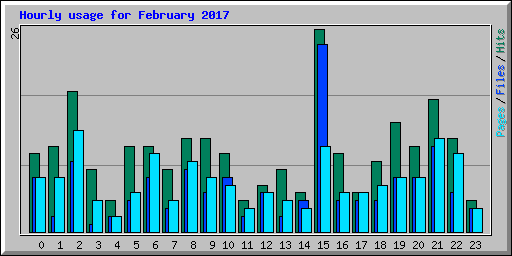 Hourly usage for February 2017