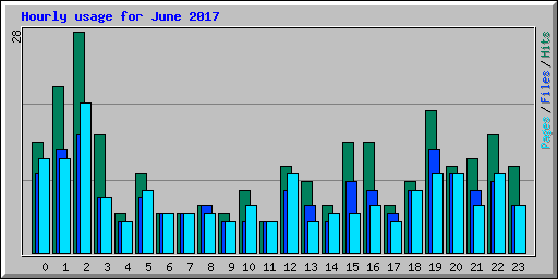 Hourly usage for June 2017