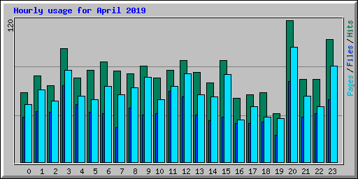 Hourly usage for April 2019