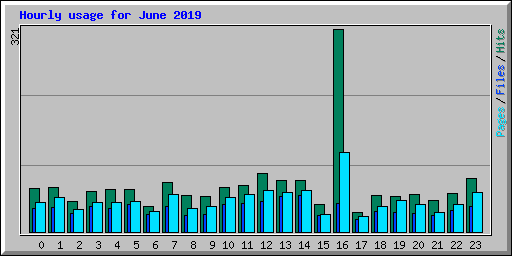 Hourly usage for June 2019