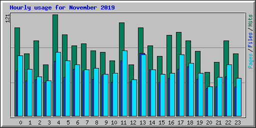 Hourly usage for November 2019