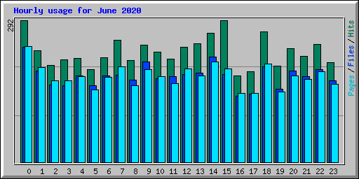 Hourly usage for June 2020