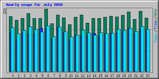 Hourly usage for July 2020
