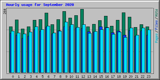 Hourly usage for September 2020