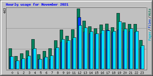 Hourly usage for November 2021