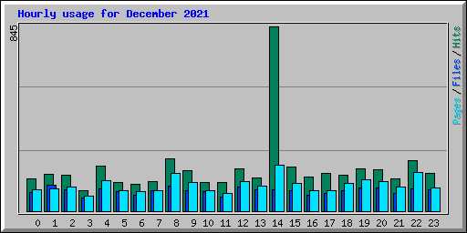 Hourly usage for December 2021