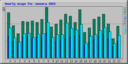 Hourly usage for January 2022