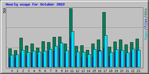 Hourly usage for October 2022