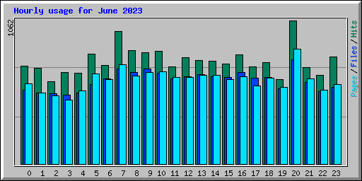 Hourly usage for June 2023