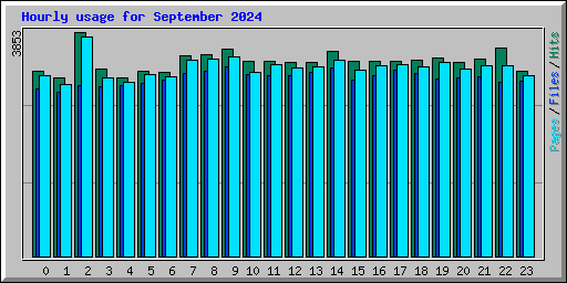 Hourly usage for September 2024