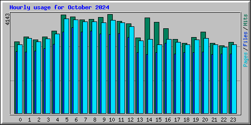 Hourly usage for October 2024