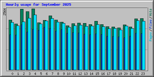 Hourly usage for September 2025