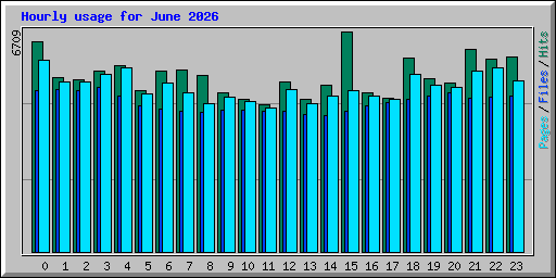 Hourly usage for June 2026